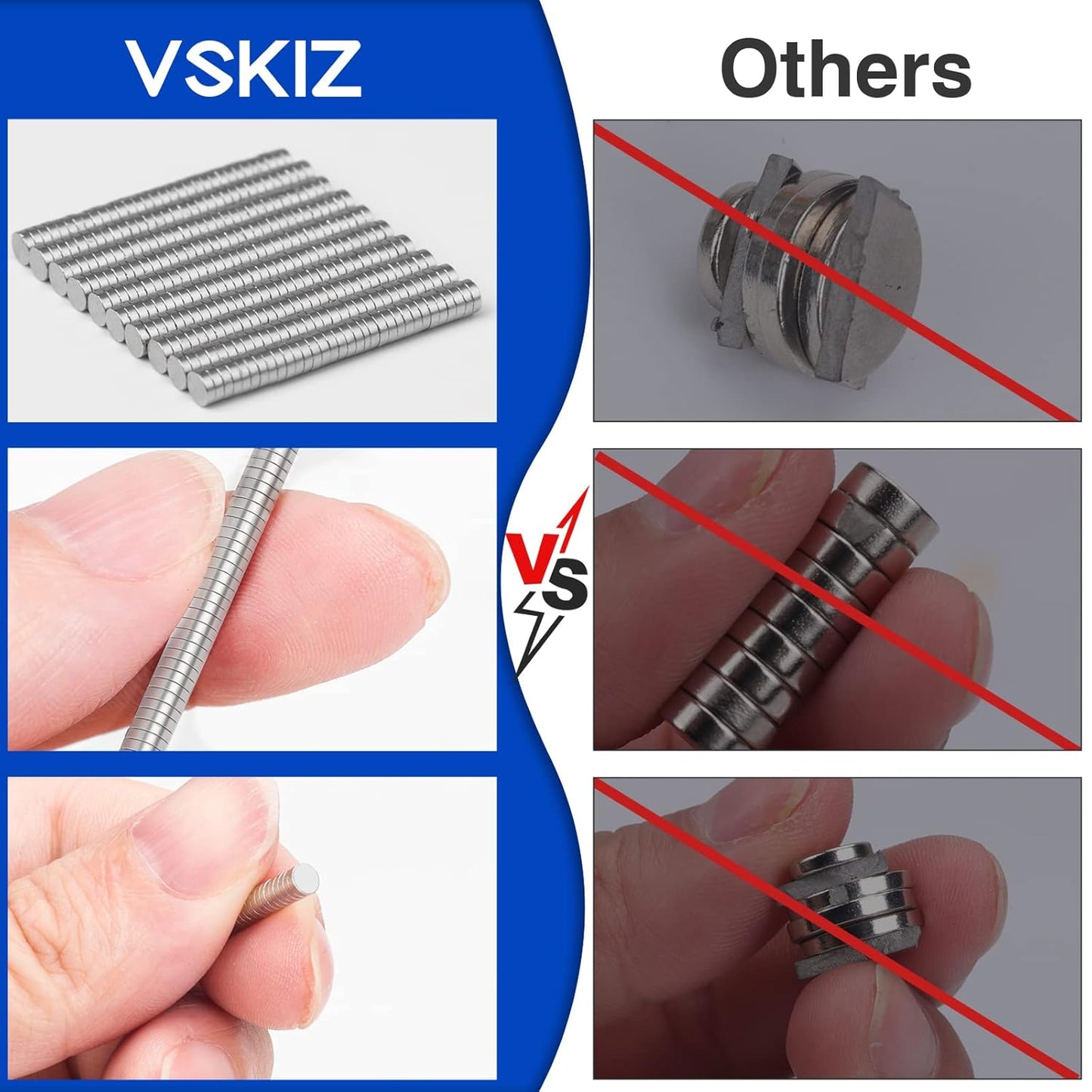 320Pcs Small Neodymium Magnets, 6x2mm Small Rare Earth Magnet Mini Magnets for Whiteboard, Office, School, STEM Measurement Kit, 3D Printing,Science Experiments