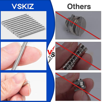320Pcs Small Neodymium Magnets, 6x2mm Small Rare Earth Magnet Mini Magnets for Whiteboard, Office, School, STEM Measurement Kit, 3D Printing,Science Experiments