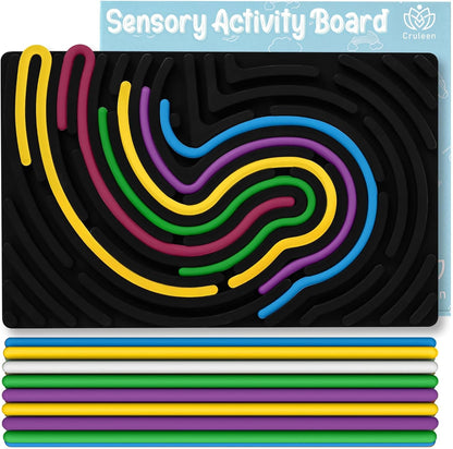 Sensory Board for Kids –Durable Silicone Sensory Activity Board –Sensory Toys for Kids with Autism, ADHD, Anxiety & Stress–Toddlers Calming Travel Essentials Fidget Toy for Kids 3+ & Adults