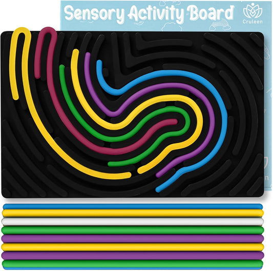 Sensory Board for Kids –Durable Silicone Sensory Activity Board –Sensory Toys for Kids with Autism, ADHD, Anxiety & Stress–Toddlers Calming Travel Essentials Fidget Toy for Kids 3+ & Adults