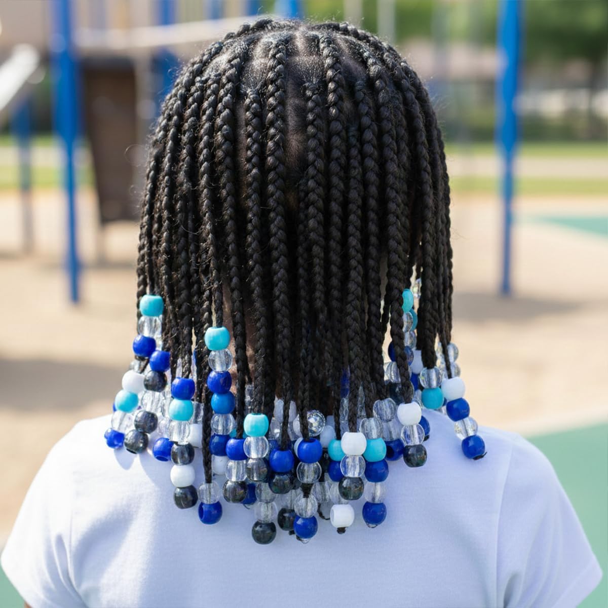 DONNA Kids Jellyish Disco Ball Hair Beads – 14mm Soft-Feel Silicone Beads for Braids, Ponytails & Styling, Tangle-Free Hair Accessories for Girls, 1 Pack (Brown Mix)
