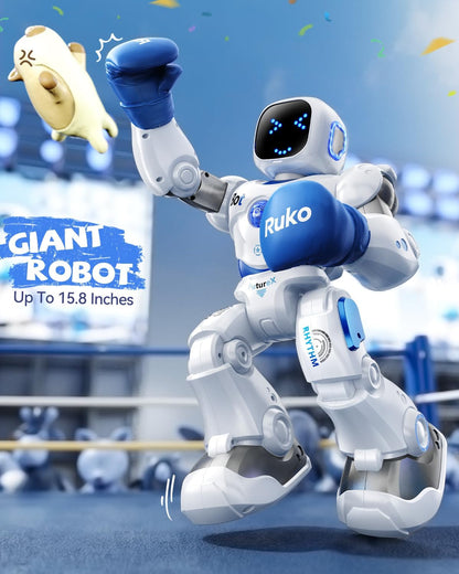 Ruko 1088 Large Robot Toys for Boys, STEM Programmable Remote Control Robot, Electronics Educational Birthday for Kids 4 5 6 7 8 Year Old, Green