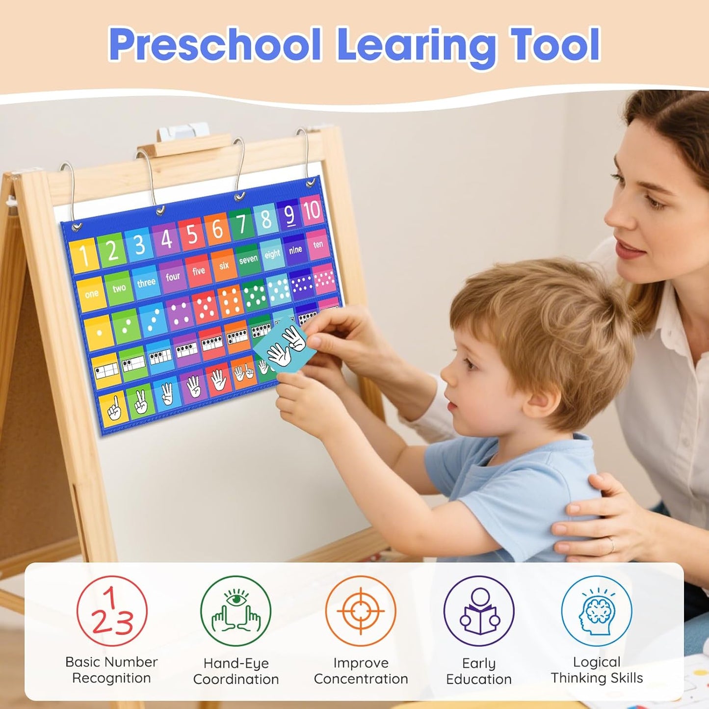 AKAYOK CVC Word Building Desktop Pocket Chart with 108 Phonics Flash Cards for Early Reading & Spelling | Alphabet Learning Tools for Preschool, Kindergarten, and Homeschooling