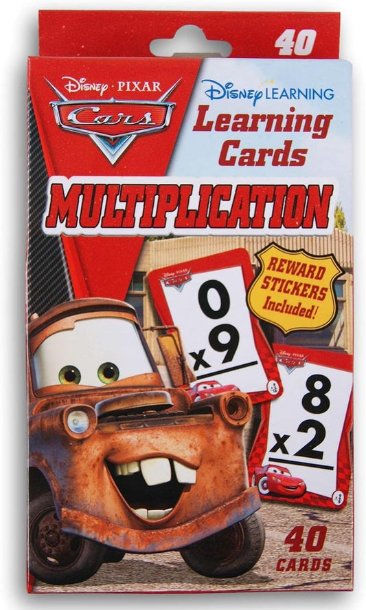 Classroom Supply Cars Jumbo Multiplication Flash Cards with Reward Stickers - Kids Math Drill Learning -2nd Grade-3rd Grade- 40 Cards, 240923091