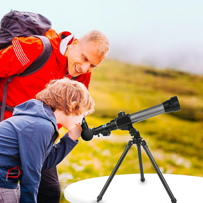 Telescope for Kids 8-12 - Beginner Astronomy Spyglass Telescopic Wish Compass,20x 30x 40x Magnification, Portable for Travel, Gift&Toy for Girls Boys Christmas