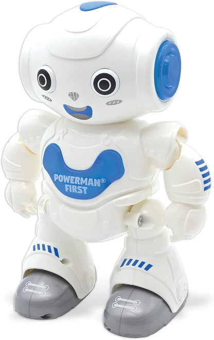 LEXiBOOK, Powerman Neo, My Robot Full of Technology, Remote Control and Gesture Control, Educational Activities in English, Programmable, Music and Dance, Sound and Light Effects, Blue/White, ROB18EN