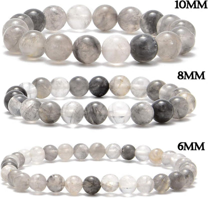 NCB 100pcs Original Natural Stone Beads Gemstone Round Loose Beads 6mm 8mm 10mm (Blue Aventurine, 6mm 100Beads) - Colors A