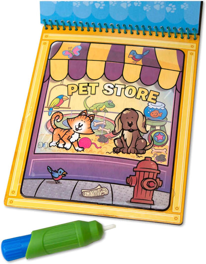 Melissa & Doug On The Go Water Wow! Mess Free Coloring Book, Reusable Water-Reveal Activity Pad, Dinosaurs, Travel Toys, Party Favors, for Toddlers & Kids Ages 3+