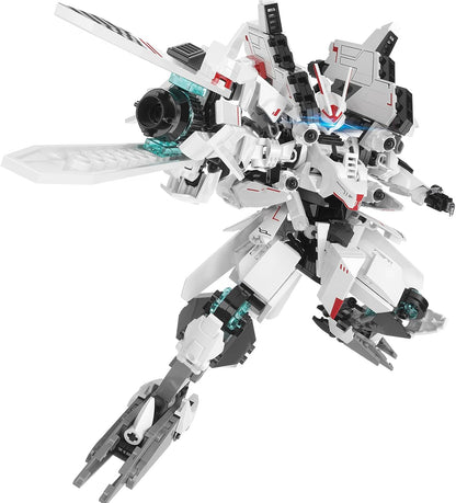 Mech Robot Building Blocks Set Movable Joints Construction Toy 654PCS Creative Collectible Action Figure Model Kit for Kids and Hobbyists Ages 6+