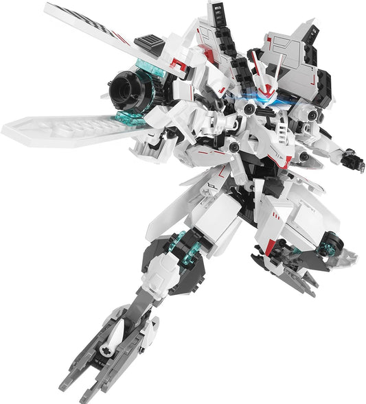 Mech Robot Building Blocks Set Movable Joints Construction Toy 654PCS Creative Collectible Action Figure Model Kit for Kids and Hobbyists Ages 6+
