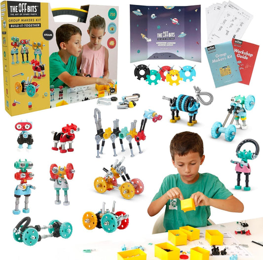 The Off Bits Space Mission Educational Build Your Own Robot Toy, Stem Building Toys for Boys and Girls, Valentine Birthday Gift for Kids Montessori Play Kit, Steam Toys for Kids Ages 6 7 8 9+