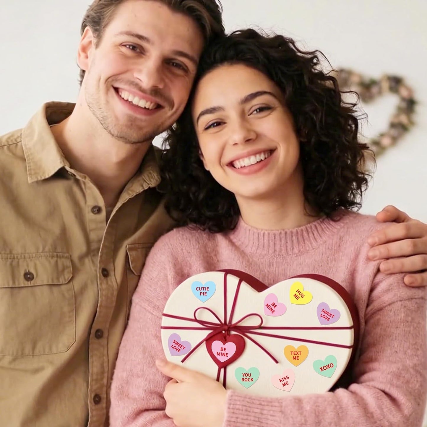 JULMELON 672 PCS Valentines Day Heart Stickers for Kids Conversation Heart Stickers Removable Labels Cards for Candy Envelopes Gifts Classroom Valentine’s Day Party Decorations