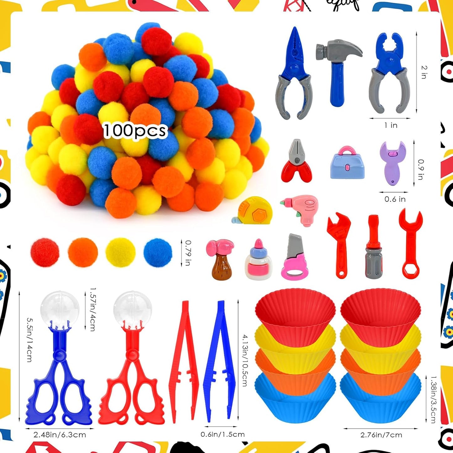 270 Pcs Numbers and Letters Sensory Bin Items Back to School Counting Sorting Sensory Bin Filler Fine Motor Numbers and Letters Geometric Figure Counts for Easter Spring Summer Sorting