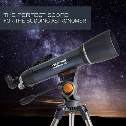 Celestron – AstroMaster 70AZ Telescope – Refractor Telescope – Fully-Coated Glass Optics – Adjustable-Height Tripod – Bonus Astronomy Software Package