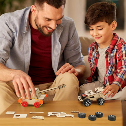 Yutin STEM Kits for Kids Age 8-10 10-12, 6 Set Wood Building Projects Crafts Science Model Car Kits for Kids Age 8-12, Wooden 3D Puzzles, STEM Toys for Boys 8 9 10 12 13 Year Old Birthday Gifts