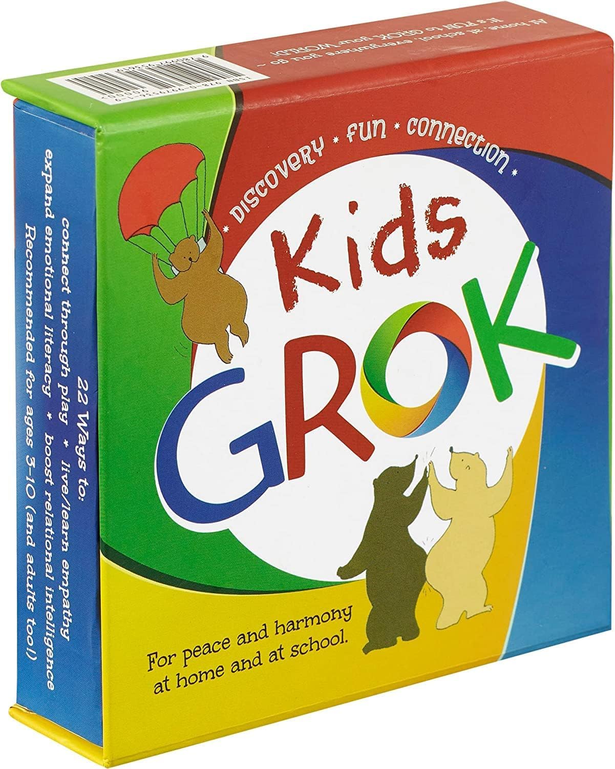 GROK Kids Conversation Cards for Ages 3-10 | Children Play to Learn, Build Confidence, and Express Emotions | Learning Aid for Parents and Professionals | 22 Games, Booklet Included
