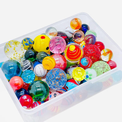 20 Vintage Marbles Bulk for Kids Ages 4-8-12 Hobbyist for Marble Run Track Game Small Marbles Game Toy (16mm) (20pcs)