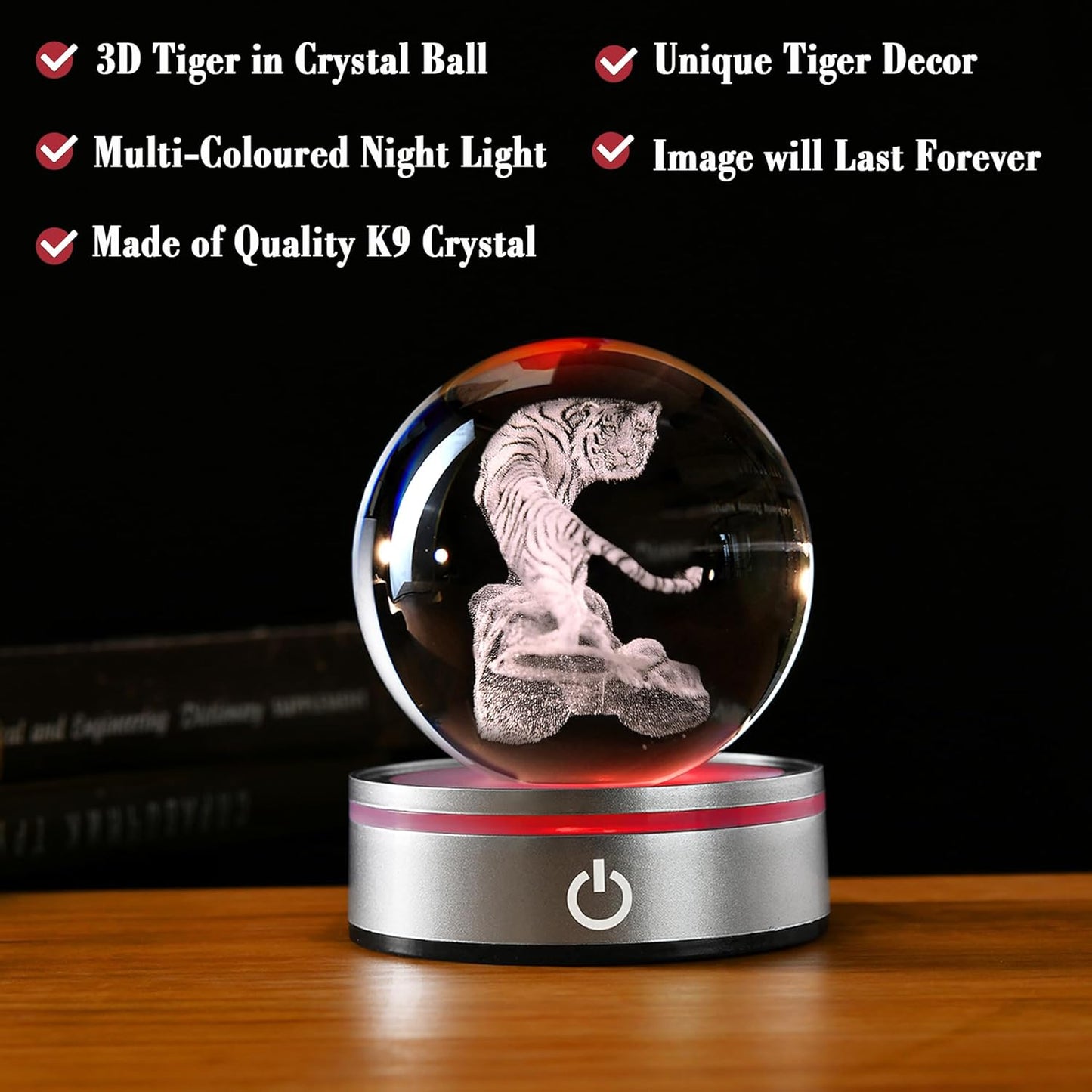 IFOLAINA 3D Solar System Crystal Ball Model Gift Space Astronomy Gift Planets Multicolor Universe Globe Ball Science Astrophysics Gift Night Light Kids Bedroom Adults Gift