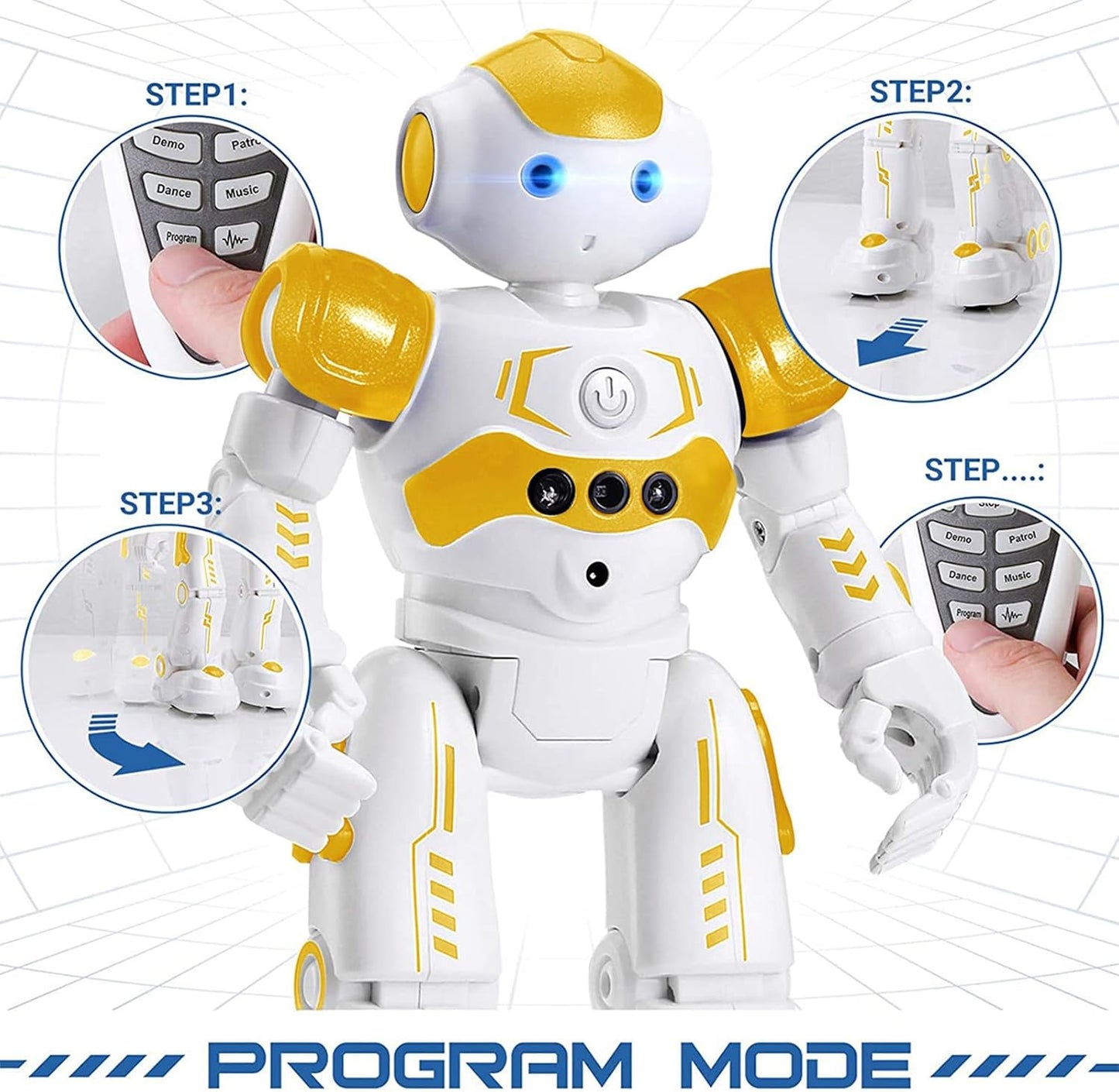 KingsDragon RC Robot Toys for Kids, Gesture & Sensing Programmable Remote Control Smart Robot for Age 3 4 5 6 7 8 Year Old Boys Girls Birthday Gift Present