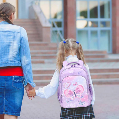 Girls Backpack for Elementary Unicorn Backpack Kids Backpack School Bookbag for Girls 3 in 1 Set Back to School
