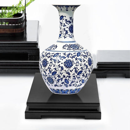 MDEOOSKY Wooden Display Stand Rectangle Wood Display Base Display Risers Rectangle Vase Riser Teapot Aquarium Lamp Base Home Decoration 10.24" W x 8.86" D x 1.69" H (Black)