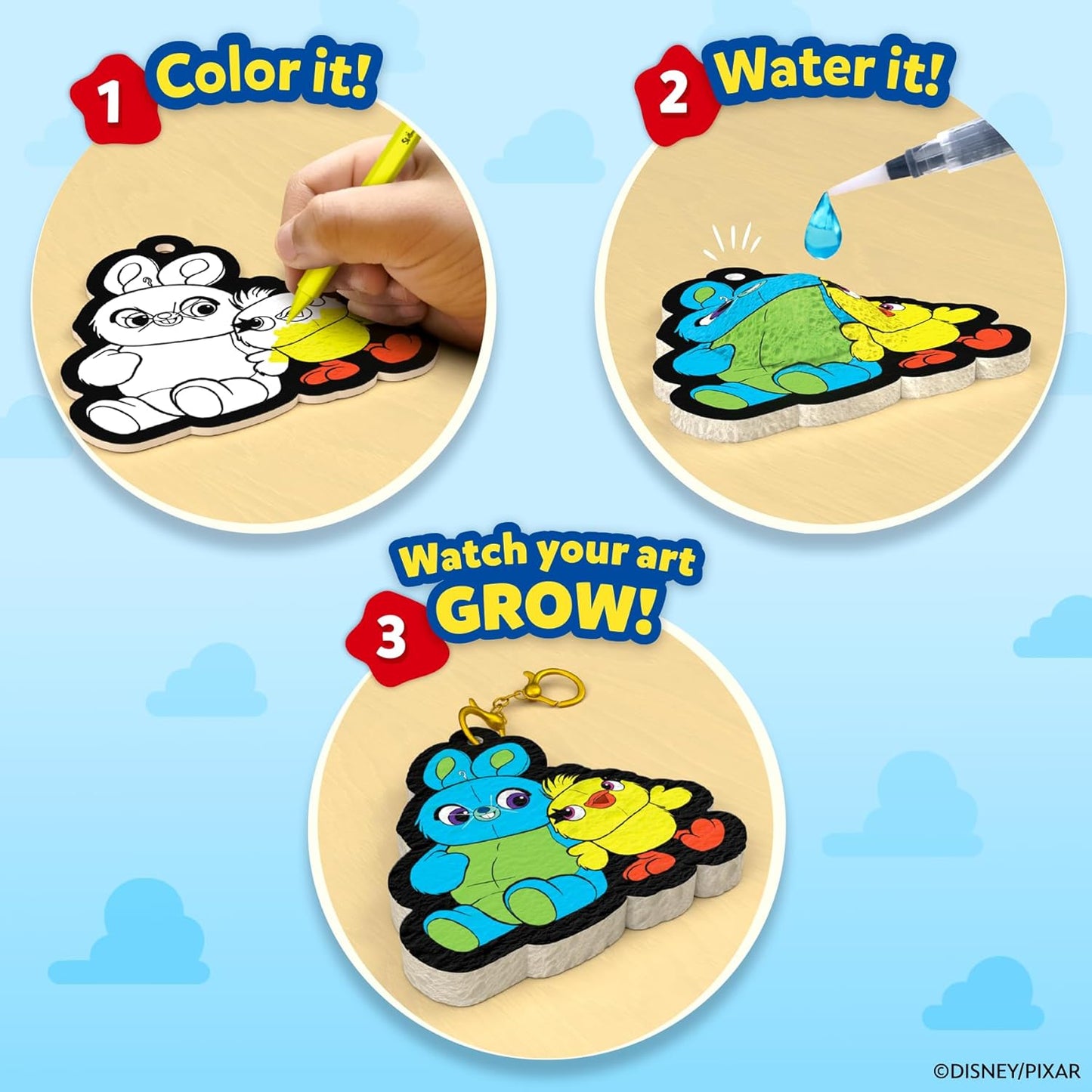 Skillmatics Aqua Puffs - 3D Art Kit, Animals, Mess-Free Paint by Number Craft for Kids, DIY Color Activity, Screen-Free Entertainment, Travel & Creative Gift for Girls & Boys Ages 4, 5, 6, 7, 8, 9, 10