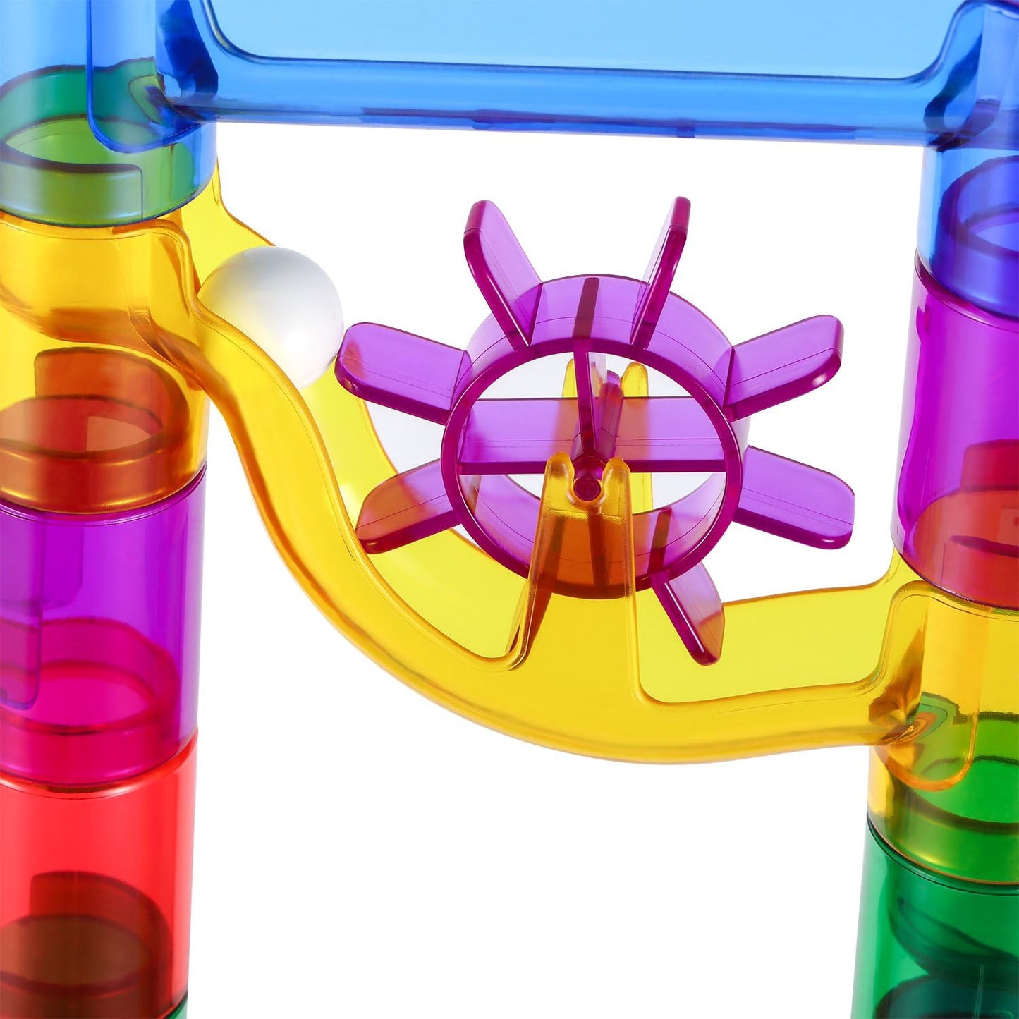 Magicfly Marble Run Set, 127 Pcs Marble Race Track for Kids with Glass Marbles, Ideal Gift for Christmas or Birthday