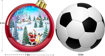 Large Christmas Santa Snow Globe Light up Lantern with 8 Songs, 8.7" Red Big Christmas Snow Globes for Kids Adults, 6H Timer & Dual Power, Snowglobes Christmas Decorations Indoor, Gifts for Women Men