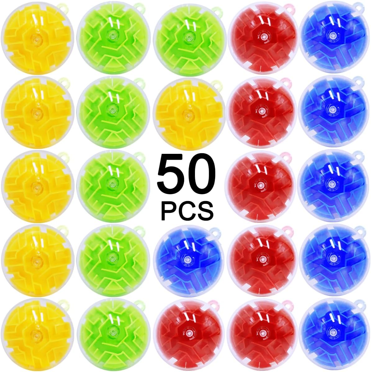 100 Pcs Puzzle Maze Ball Mini 3D Gravity Cube Puzzle Ball Toy for Kids Ages 3 6 7 8-10, Educational Challenges Magic Brain Teasers Games for Boys Girls Birthday Gifts Classroom Prize