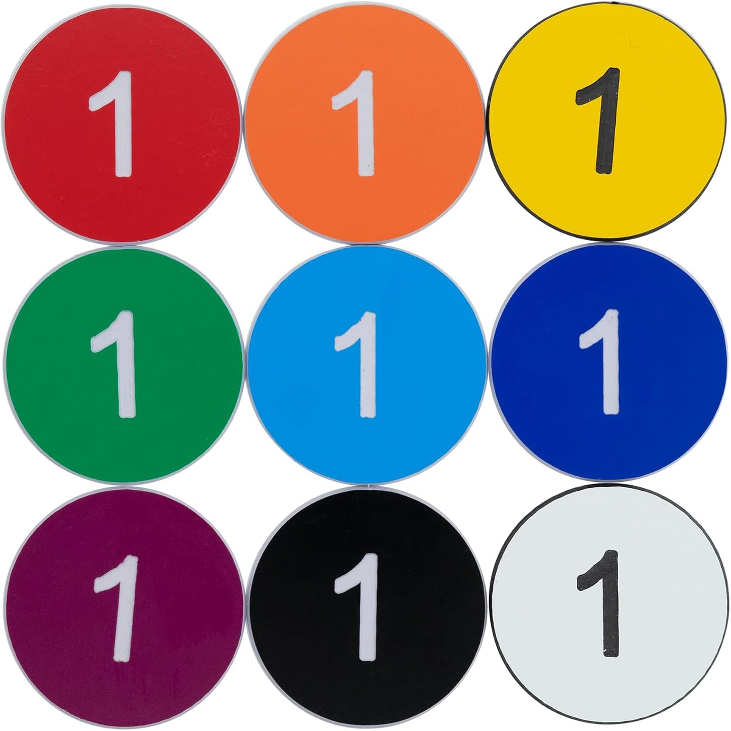 StayMax Plastic Number Tags Engraved Numbered Tags Without Hole (1-50, Black)
