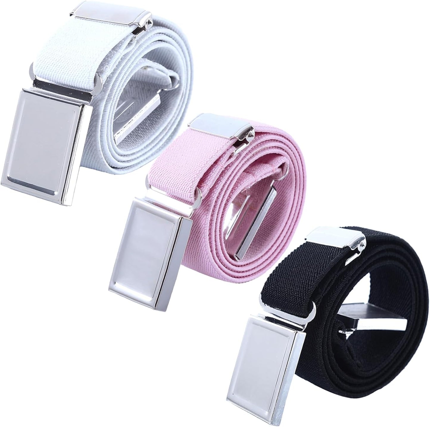 AWAYTR 3 PCS Kids Adjustable Magnetic Belts - Easy to Use Magnetic Buckle Belt for Boys and Girls