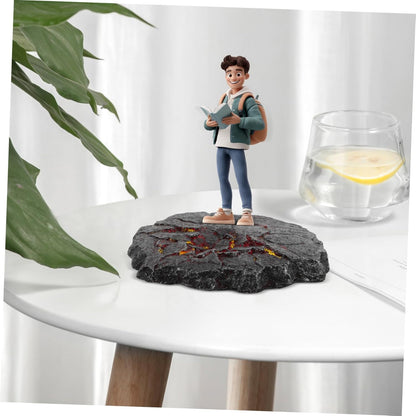 Anime Action Base Model Figure Platform Volcano Science Kit Led Action Figure Stand Lava Scene