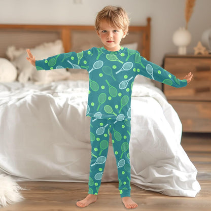 ALAZA Shark Starfish Palm Tree 2 Piece Pajama Set Long Sleeve Top and Pants Sleepwear Unisex - Colors A