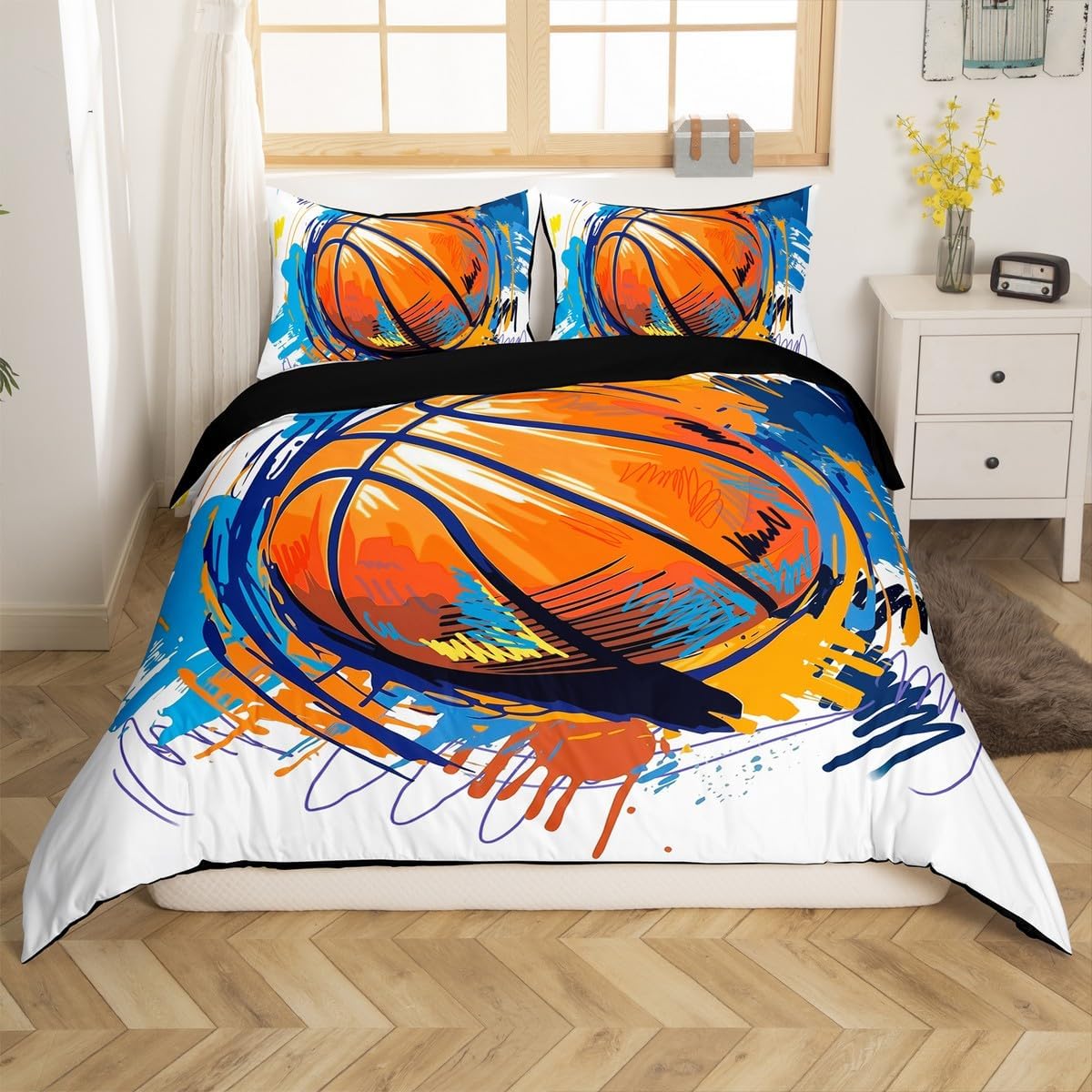 Laboratory Bedding Set Chemistry Lab Duvet Cover For Kids Teen Boys Girls Test Tube Microscope School Graffiti Comforter Cover Chemical Elements Science Theme Bedclothes 2Pcs Twin Size Gray