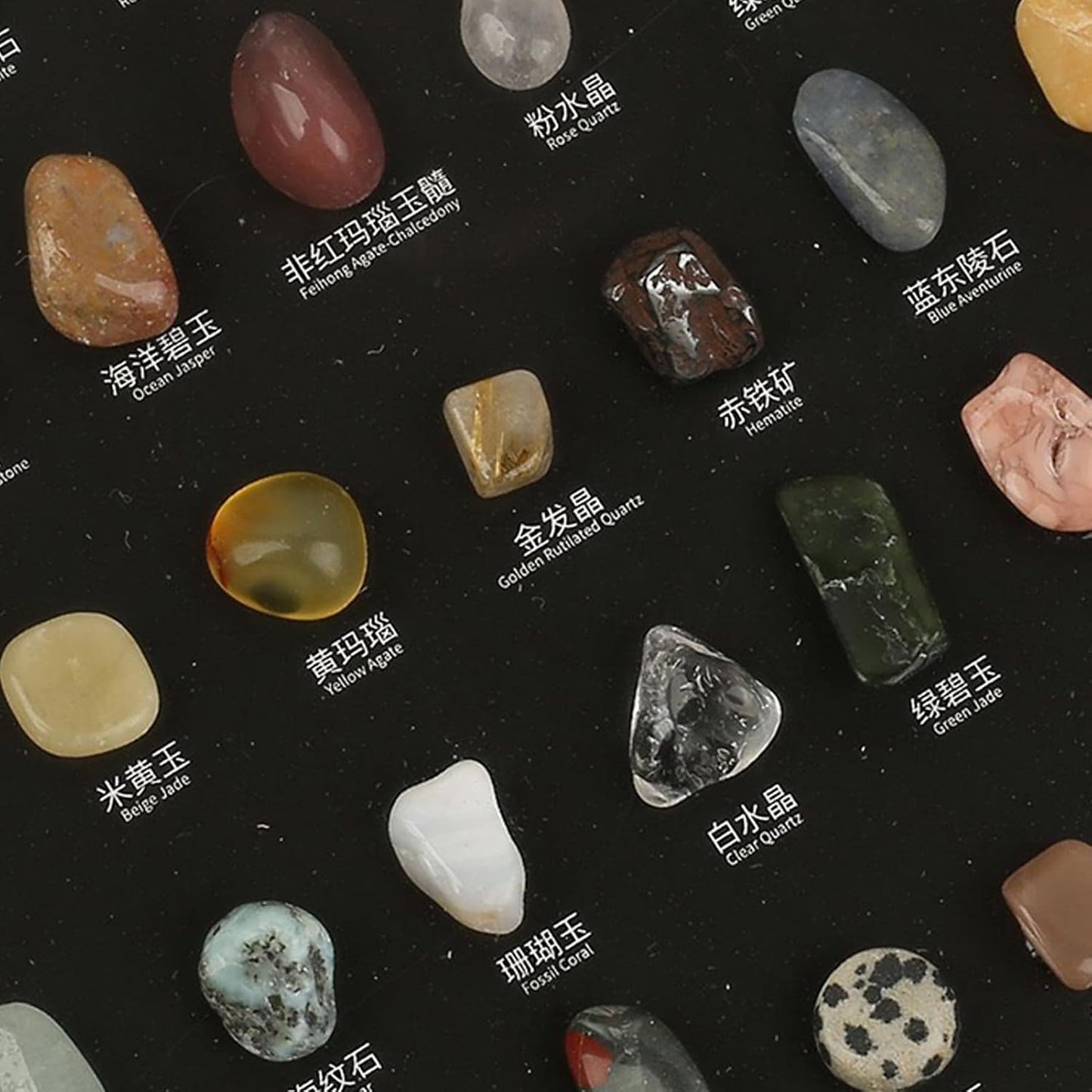Natural Mineral Specimen Kit – 100pcs Rock Collection, Educational Science Box, Hands-On Learning, Display-Ready Stones | Rock Collection for Office, Bedroom, Living Room, Home, Educational Display