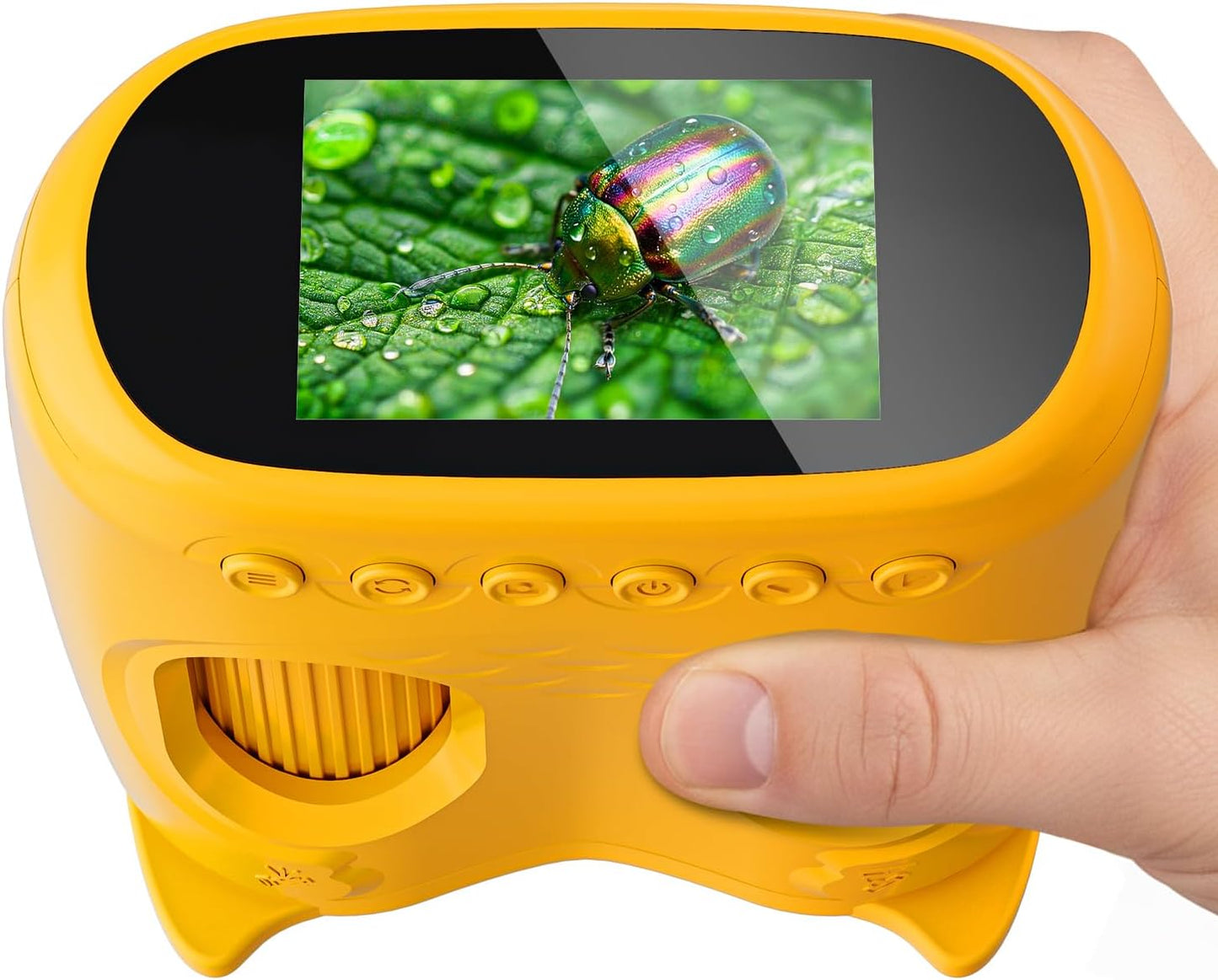 2-in-1 Kids Microscope Telescope, Temodu 2.0" 1000X Digital Microscope for Kids, HD Portable Education Telescope for Kids Birthday Festival Gift, Science Fun Toys for Children Age 4-12 (Purple)