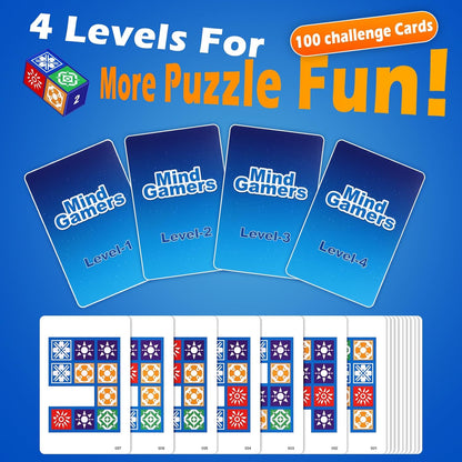 Puzzle Matching Games, Block Puzzle Games, Visual Recognition Matching Board Game, Family Night Board Game to Develop Kids Problem Solving Skills (Style A)
