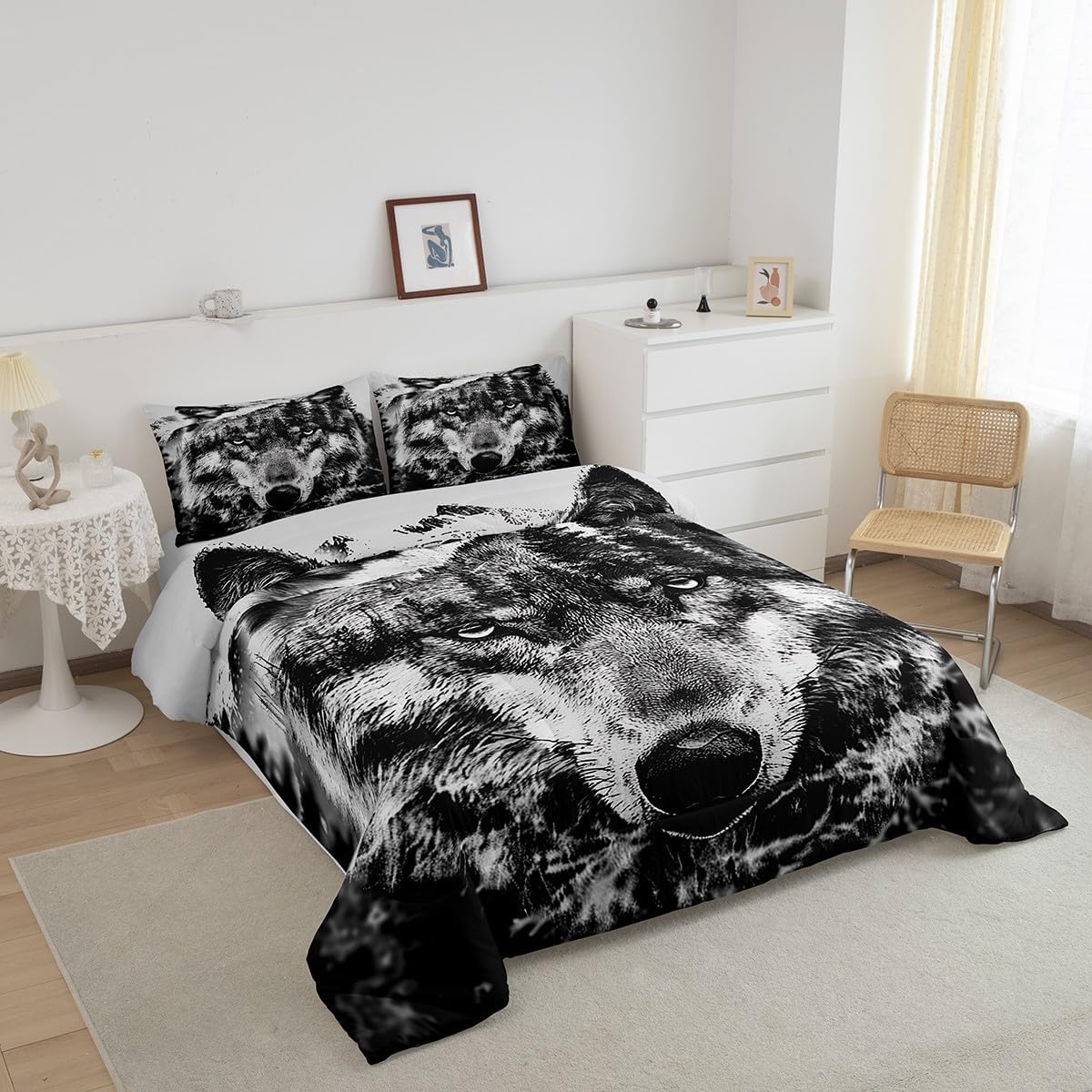 Castle Fairy Drum Kit Comforter Set,Musical Instruments Bedding Set for Kids Girls Women,Adults Rock Music Comforter,Neon Lighting Quilted Duvet Set Bedroom Collection Twin Size 2Pcs