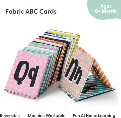The Peanutshell Baby Soft Alphabet Flash Cards - Cloth ABC Book for Babies & Toddlers, 26 Fabric Tiles, Infant to 36 Months Baby Books With Bag