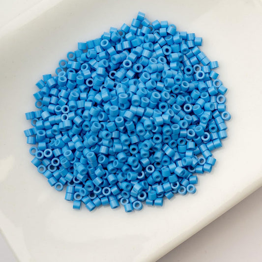 John Bead 25g Cylin Beads Opaque Turquoise Green 11/0 Glass Cylindrical Seed Beads for Jewelry Bracelets Necklaces Earrings Making Embroidery