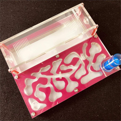 ANT 150mmx110mm Test Tube Moisture Big Space Nest Farm Acrylic, Insect Villa House Ecological Workshop (Pink)