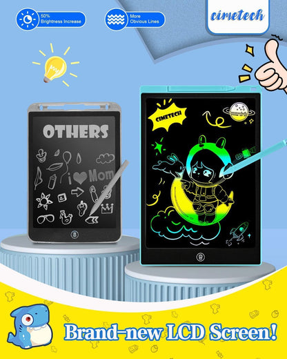 cimetech Toddler Girl Gifts, LCD Writing Tablet 2 Pack, Kids Toys for 3 4 5 6 Year Old Boys, 8.5 Inch Drawing Pad Painting Coloring Books, Travel Essentials Activities, Birthday Gifts Toddler Age 1-3