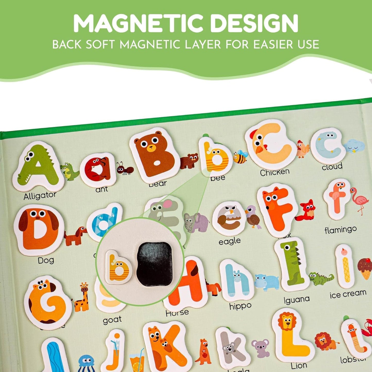 Magnetic Fraction Playbook, 103 PCS Magnetic Fraction Tiles Fraction Magnets for Elementary School Math Learning Toys for Kids Fraction manipulatives Magnetic Fraction Demonstration Book