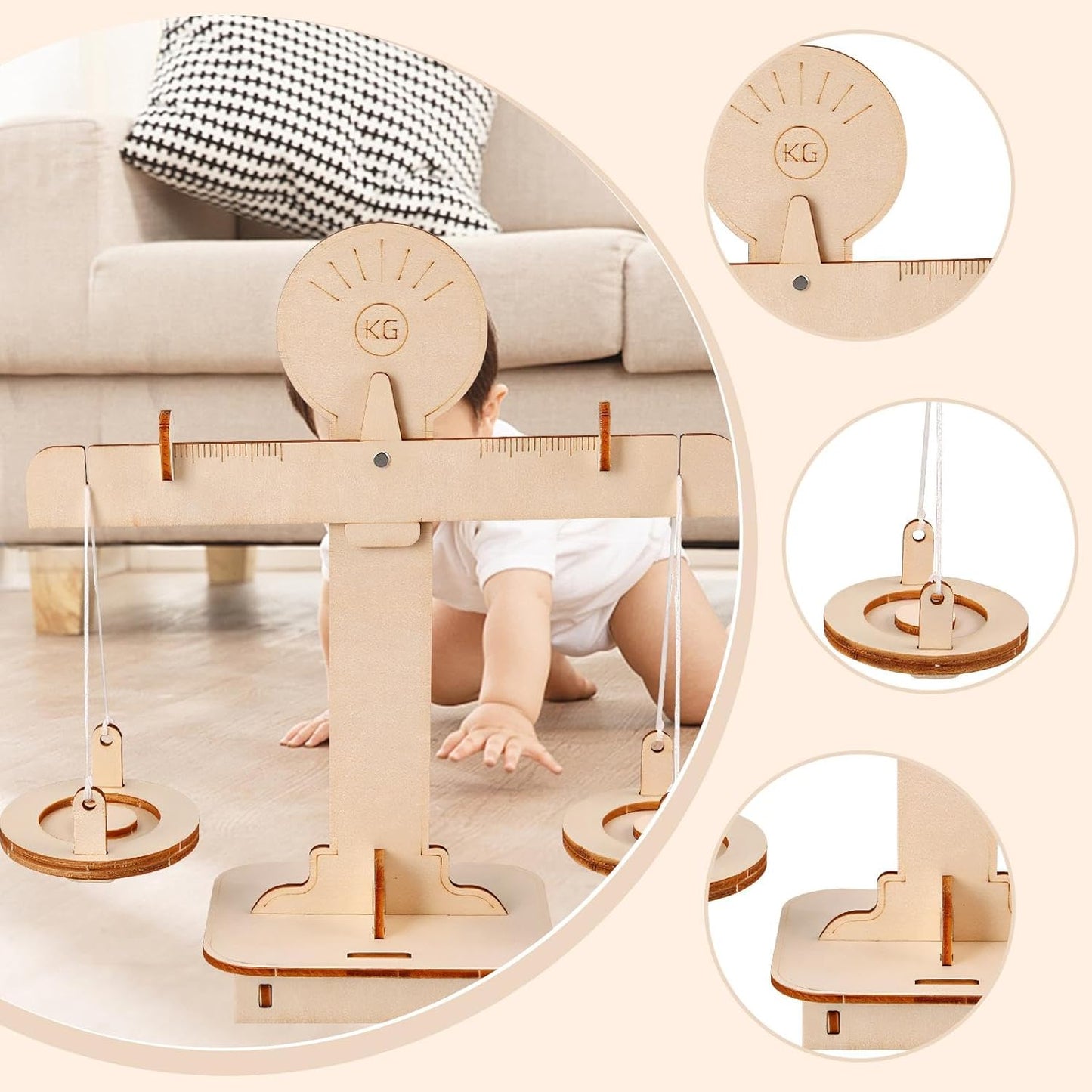 DIY Wooden Balance Scale Kit Math Balance Beam Building Kit for