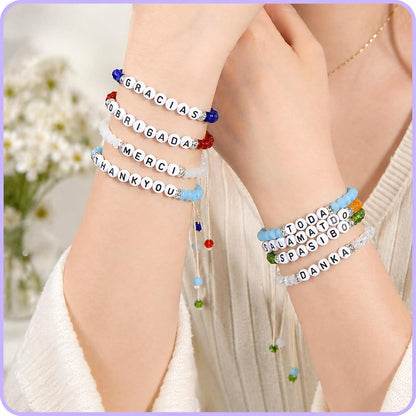 300Pcs Vowel Letter Pony Beads for Charms Bracelets Making 4X7mm Individual Round White Alphabet Beads U