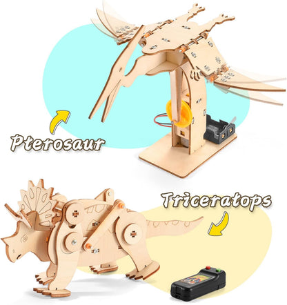 STEM Science Kits for Kids Ages 8-12 8-10, Wood Building Crafts Kits for Boys, STEM Toys for Ages 8-13 9 10 11 Year Old Gifts, Kids Science Engineering Experiment Projects, 3D Wooden Puzzles 10-12