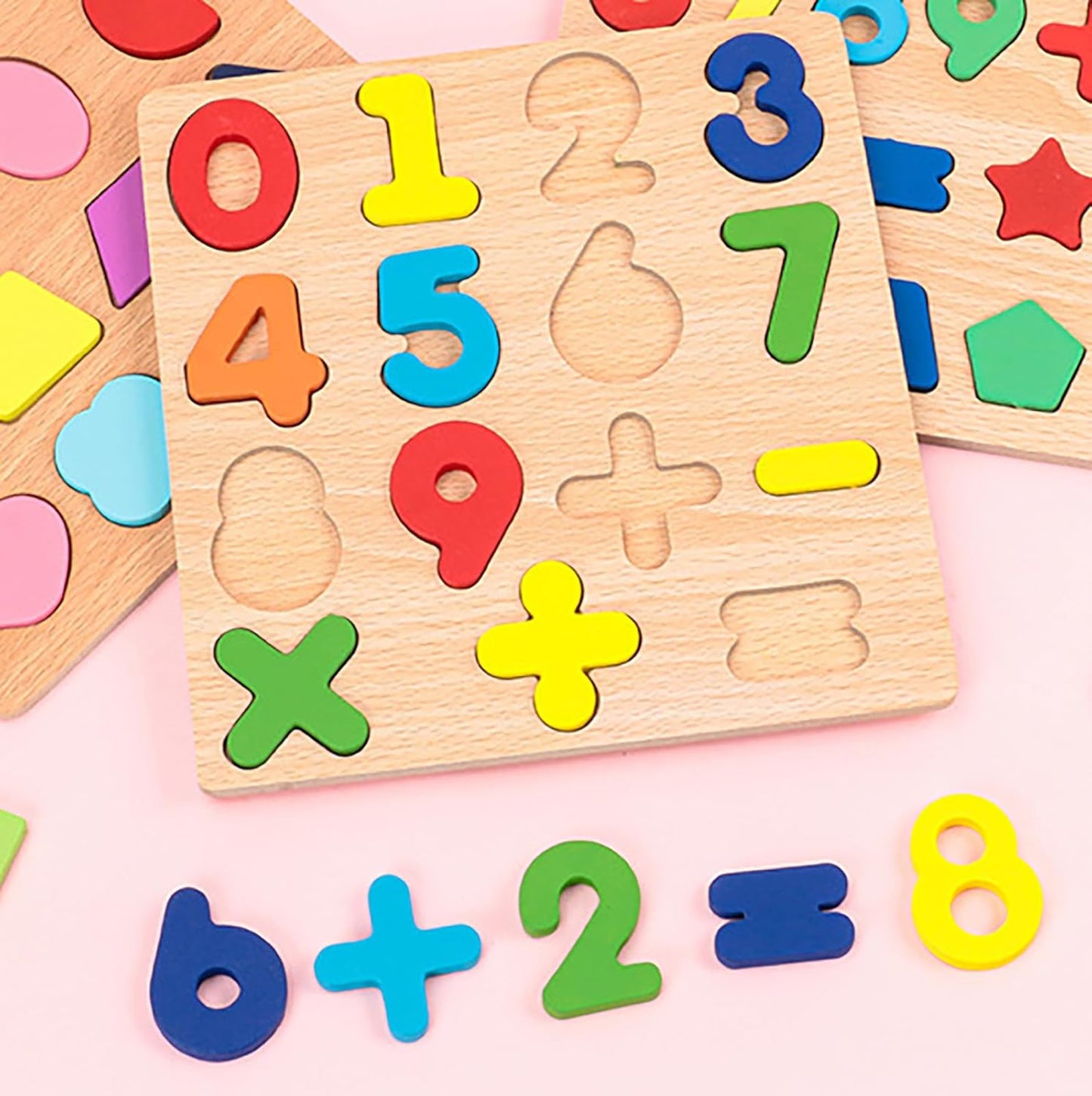 Wooden Puzzles for Toddlers, 3pack Alphabet Shape Puzzles for Kids 3 Wooden Montessori Toddler Alphabet Number Shape for Kids 3 Years Old Boys & Girls