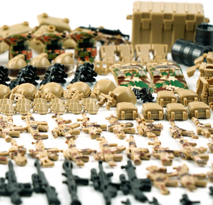 Military Army Weapons Pack Accessories - Special Army Swat Team Building Block Toys,Militray Soldier Armor Camouflage Weapons E.O.D Suits Equipment Gear Sets