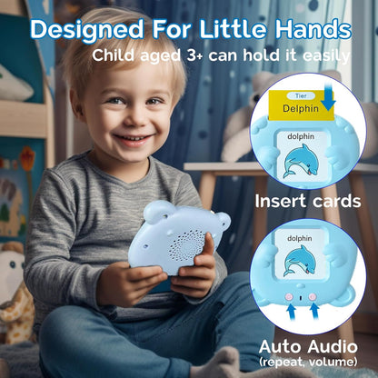 Bilingual English Flash Cards - Korean Talking Flash Cards, 510 Sight Words 31 Themes, Pocket Speech for Toddlers 3-12, Autism Sensory Toys, Preschool Learning Activity (Korean, Pink)