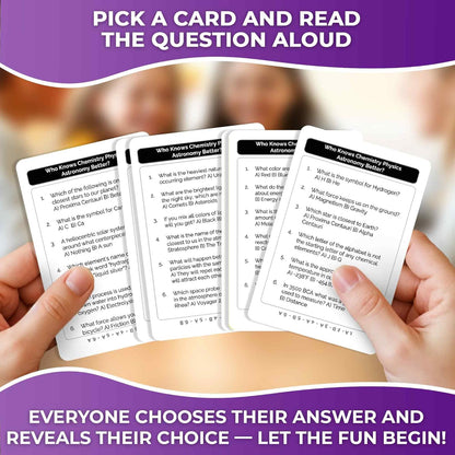 QUOKKA Board Games for Kids 8-12 and Family - Set of 4 Who Knows It Better? - 2000+ Questions Across Biology, Culture, STEM and Math - Educational Trivia Cards for Learning and Game Night